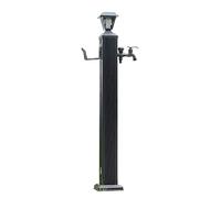Free Standing Hose Holder with Solar LED Light, Dual-Speed Dual Light Mode for Garden Irrigation and Yard Fountain