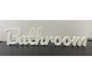 Free-standing or mountable sign ~ 3D PRINTED ~ Any colour ~ Bathroom. Toilet, Bedroom, Kitchen