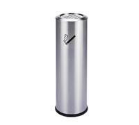 Free Standing Outdoor Receptacle Ashtray, Stainless Steel Butt Receptacle, Tray Detachable Ash, for Garden and Indoor Balcony Home Offices Smoking Areas