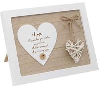 Free Standing Plaque with a Woven Heart Sentiment Gift - Love