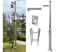 Free Standing Pole Mount for Dome Cameras, Outdoor Weatherproof Security Bracket, Universal Surveillance Solar Light Pole