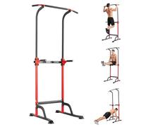 Free-Standing Pull-Up Dip Station, 10-Level Adjustable Home Gym Power Tower