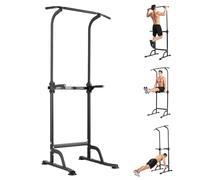Free-Standing Pull-Up Dip Station, 10-Level Adjustable Home Gym Power Tower