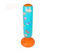 Free Standing Punch Bag 1.6/1.2M Sandbag Inflatable Boxing Tumbler Fitness Adult Children Vertical Thickening Punching Bags(Light Grey)