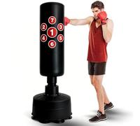 Free Standing Punch Bag 5.2Ft 120KG When Filled, Muay Thai Pedestal Stand Alone Boxing Floor Standing Punching Bag Home Training Gym
