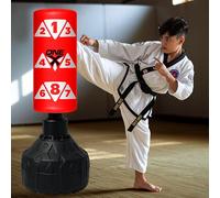 Free standing punch bag stand, Heavy Duty junior pedestal boxing bag 3.5ft dummy freestanding punching bag for kickboxing, MMA Martial Arts Training kids Fitness Equipment Boys & Girls