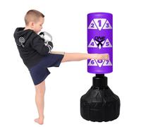 Free standing punch bag stand, Heavy Duty junior pedestal boxing bag 3.5ft dummy freestanding punching bag for kickboxing, MMA Martial Arts Training kids Fitness Equipment Boys & Girls