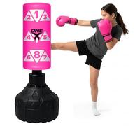 Free standing punch bag stand, Heavy Duty junior pedestal boxing bag 3.5ft dummy freestanding punching bag for kickboxing, MMA Martial Arts Training kids Fitness Equipment Boys & Girls