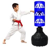 Free standing punch bag stand, Heavy Duty junior pedestal boxing bag 3.5ft dummy freestanding punching bag for kickboxing, MMA Martial Arts Training kids Fitness Equipment Boys & Girls
