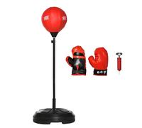 Free Standing Punching Ball Speed Boxing Bag with Gloves and Inflator for Kids