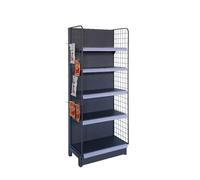 Free Standing Retail Display RackGrid Panel Gondola Shelving Unit for Store Marketing Convenient Wall Display with Versatile Market Shelves Ideal for Merchandising