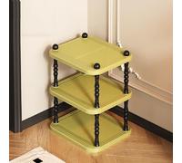 Free Standing Shoe Rack Organizer - 2/3/4/5/6/7 Tier Plastic Vertical Storage for Closet Shoes and Handbags - Simple and Modern Design
