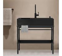 Free Standing Single Bowl Kitchen Sink,Curved Shape Round Corner,Utility Sink Free Standing Single Bowl,for Garage Restaurant Laundry(60 * 45cm)