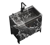Free Standing Single Kitchen Sink Commercial Sink Laundry Room Sink with Cabinet with Drainer Unit and Tap Utility Room Bathroom Vanity Sinks Combo for Patio Garden Outdoor (Size : 80x45x80cm)
