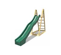 (Free Standing Slide 10ft) Rebo Children's Wooden Free Standing 8.7ft Kids Water Slide