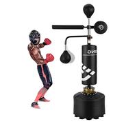 Free Standing Speed Bag, 5 In 1 Boxing Punching Bag Stand with Relax Bar, Punching Pad, Rotating Flexible Arm, Reflex Bag & Stable Base, Height Adjustable Boxing Equipment for Adults & Kids Home Gym