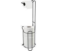 Free Standing Toilet Paper Holder - Heavy Duty Base - Contemporary Toilet Roll Holder Stand - Space For 3 Toilet Rolls - Suitable For Small Spaces