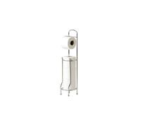 Free Standing Toilet Roll Holder Chrome Paper Tissue Storage Dispenser Stand