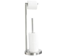 Free Standing Toilet Roll Holder Waterproof Rustless Stainless Steel Bathroom Accessory Toilet Paper Holder with Screws Installation Anti-Slip weighted base kitchen roll holder with Storage