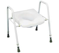 Free Standing Toilet Seat and Frame - Adjustable Height and Width - Clip on Seat