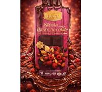 Free Stevia Dark Chocolate with Raspberry and Almonds, No Added Sugar Dark Chocolate Bar, Naturally Sweetened with Stevia, Gourmet Fruit & Nut Chocolate(Dark Chocolate Raspberry Almond)