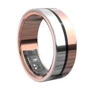 Free Subscription Health Tracking Smart Ring, Heart Rate Monitor, Sleep Quality and Exercise Data, Sos Emergency Help, Smart Ring for Men and Women(Rose gold,12#)