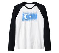 Free The UYGHURS UIGHUR Flag East TURKESTAN XINJIANG China Raglan Baseball Tee