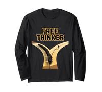 Free Thinker Nonconformity Independent Mindset Forked Path Long Sleeve T-Shirt