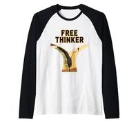 Free Thinker Nonconformity Independent Mindset Forked Path Raglan Baseball Tee