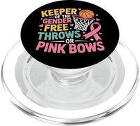 Free Throws Or Pink Bows Basketball Gender Reveal Squad PopSockets PopGrip for MagSafe