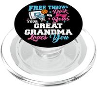 Free Throws or Pink Bows Great Grandma Loves You Gender PopSockets PopGrip for MagSafe