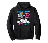 Free Throws or Pink Bows Great Grandma Loves You Gender Pullover Hoodie