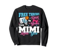 Free Throws or Pink Bows Mimi Loves You Gender Reveal Sweatshirt