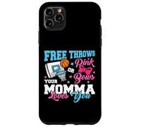 Free Throws or Pink Bows Momma Loves You Gender Reveal Case for iPhone 11 Pro Max