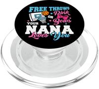 Free Throws or Pink Bows Nana Loves You Gender Reveal PopSockets PopGrip for MagSafe