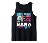 Free Throws or Pink Bows Nana Loves You Gender Reveal Tank Top