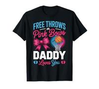 Free Throws Pink Bows Daddy Loves You T-Shirt