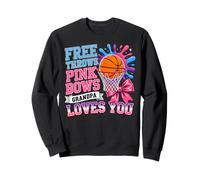 Free Throws Pink Bows Grandpa Loves You Basketball Sweatshirt