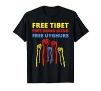 FREE TIBET FREE HONG KONG FREE UYGHURS PROTEST CHINA T-Shirt