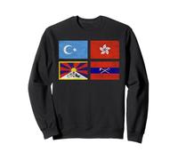FREE TIBET UYGHURS HONG KONG INNER MONGOLIA CHINA FLAG Sweatshirt