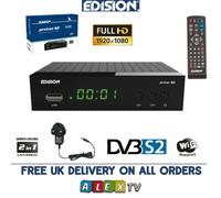 Edision Proton S2 Digital Satellite Full HD TV FTA Free to Air Receiver 12V-240v