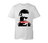 Free Tommy Tshirt,Free Speech UK Justice Protest' Men's tees Unisex Kids Adult(White, L)