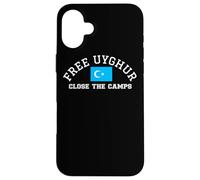 Free Uyghur Flag Turkic Uyghurs Close The Camps Xinjiang Case for iPhone 16 Plus