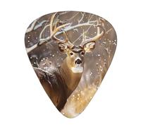 Free Whitetail Deer Printed Guitar Pick 12 Pieces Guitar Pick In A Box The Makes Sound Clear Ukulele Electric Acoustic Guitar Bass (0.46 0.71 0.96mm)
