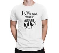 Free Will Shirts Every Little Thing Gonna Be Alright - Mens Reggae Music Organic Cotton T-Shirt White