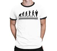 Free Will Shirts Mens Ska Music Ringer T-Shirt Evolution of Ska
