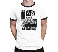 Free Will Shirts Mens Ska Music Ringer T-Shirt These Boots are Made for Stomping