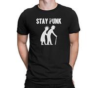 Free Will Shirts Stay Punk - Mens Punk Music Organic Cotton T-Shirt Black