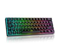 Free wolf Magic-Refiner MK37 Wired 60% Gaming Keyboard with German Layout, QWERTZ, Magnetic Switch, 8K Hz, Ultra Precision 0.04 mm RT (Black)