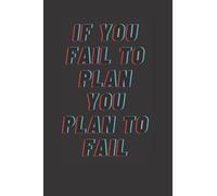 Free writing Journal to get shit done | If you fail to plan you plan to fail || Regular Diary/Personal Organiser/Notebook/Journal